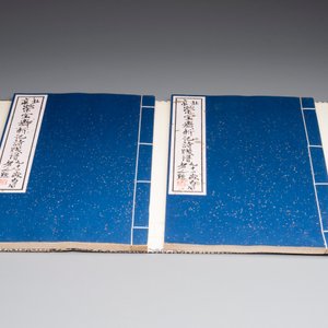 A box with two albums containing 200 woodblocks, 48 of which after Qi Baishi and 38 after Zhang Daqian, Rong Bao Zhai studio, Beijing, 1955 — foto 4