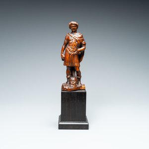 A boxwood figure of David with the head of Goliath, Flanders, 17th C. — photo 2