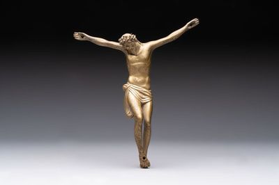A brass Corpus Christi, Italy, 16/17th C.
