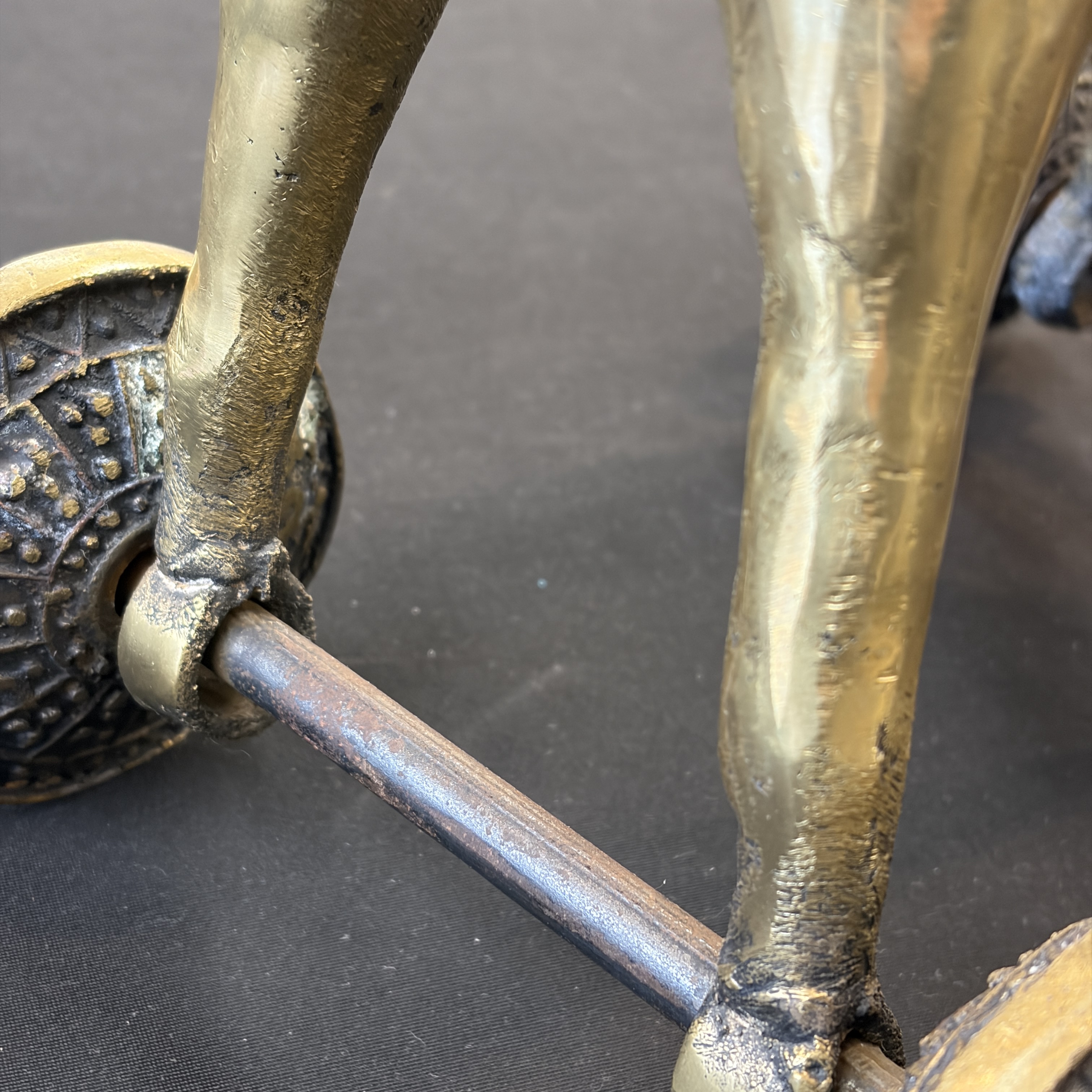 A brass horse on wheels — photo 7