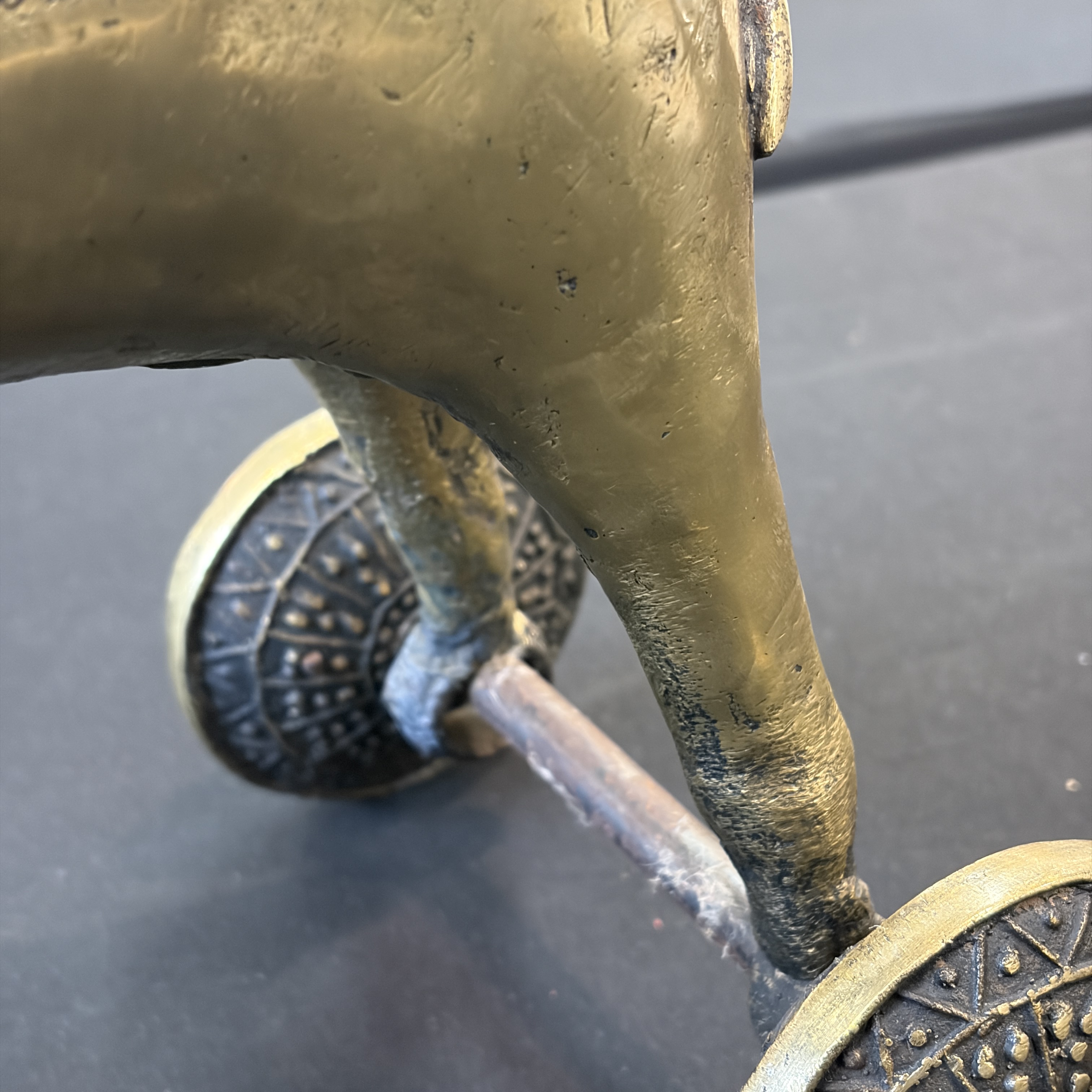 A brass horse on wheels — photo 11