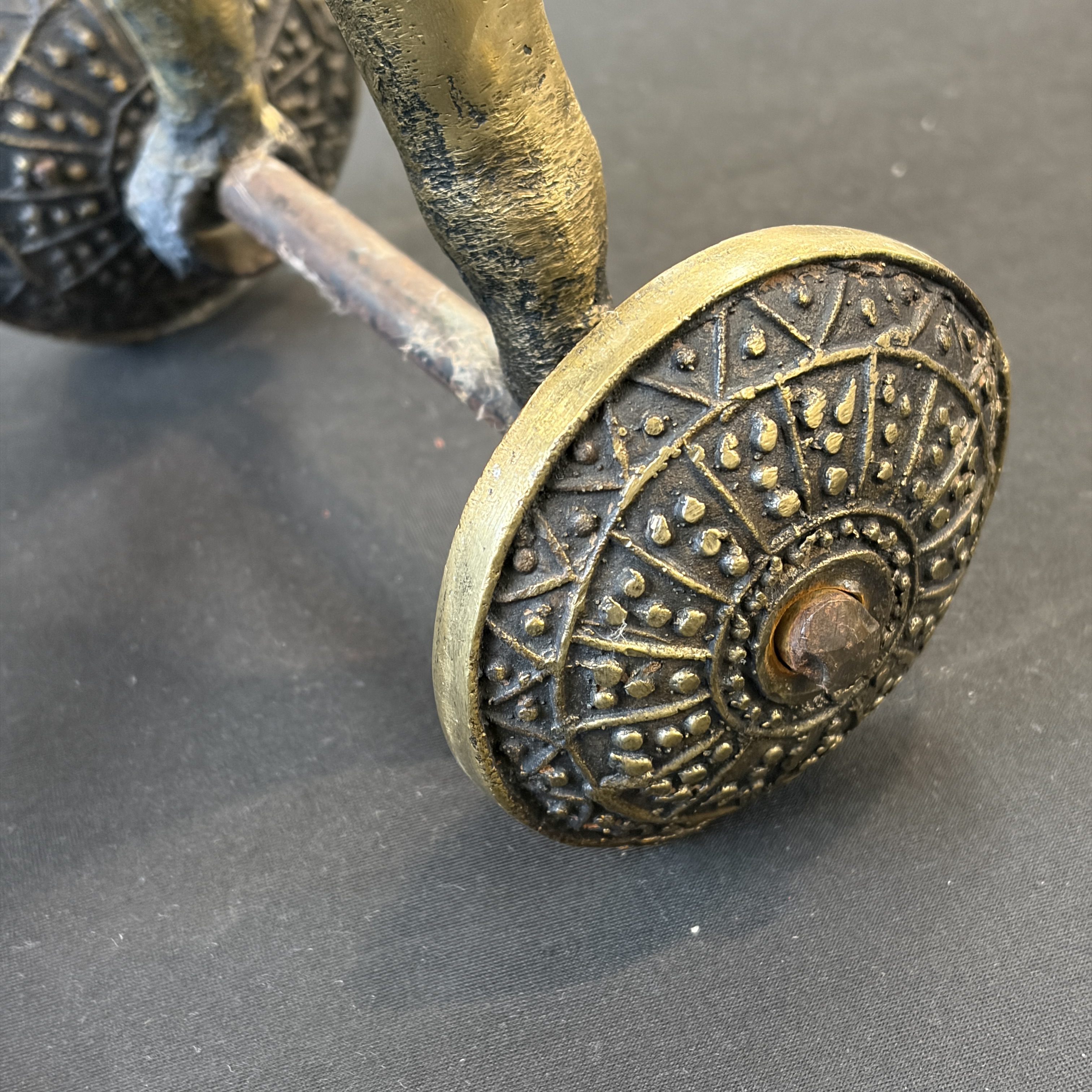 A brass horse on wheels — photo 12