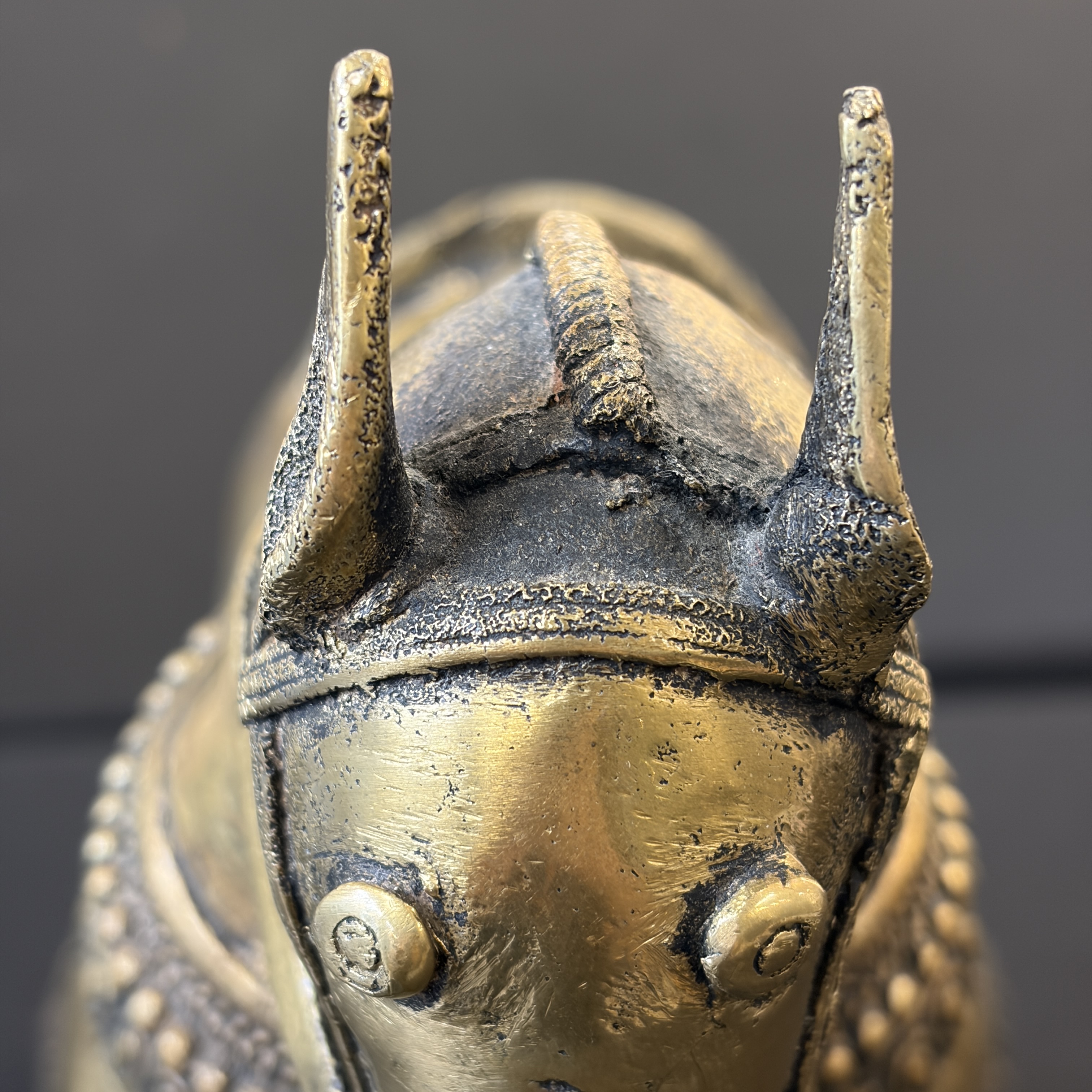 A brass horse on wheels — photo 13