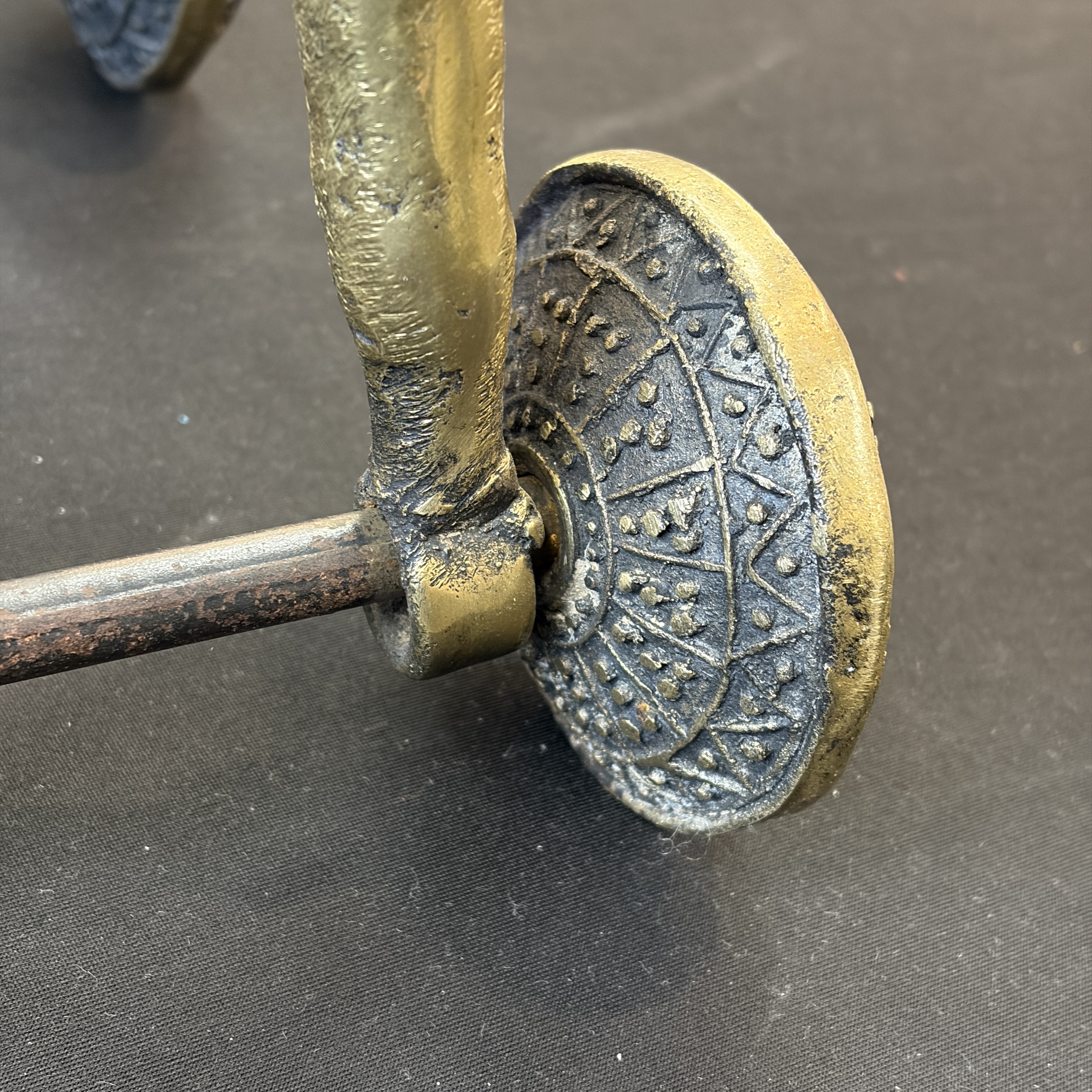 A brass horse on wheels — photo 16