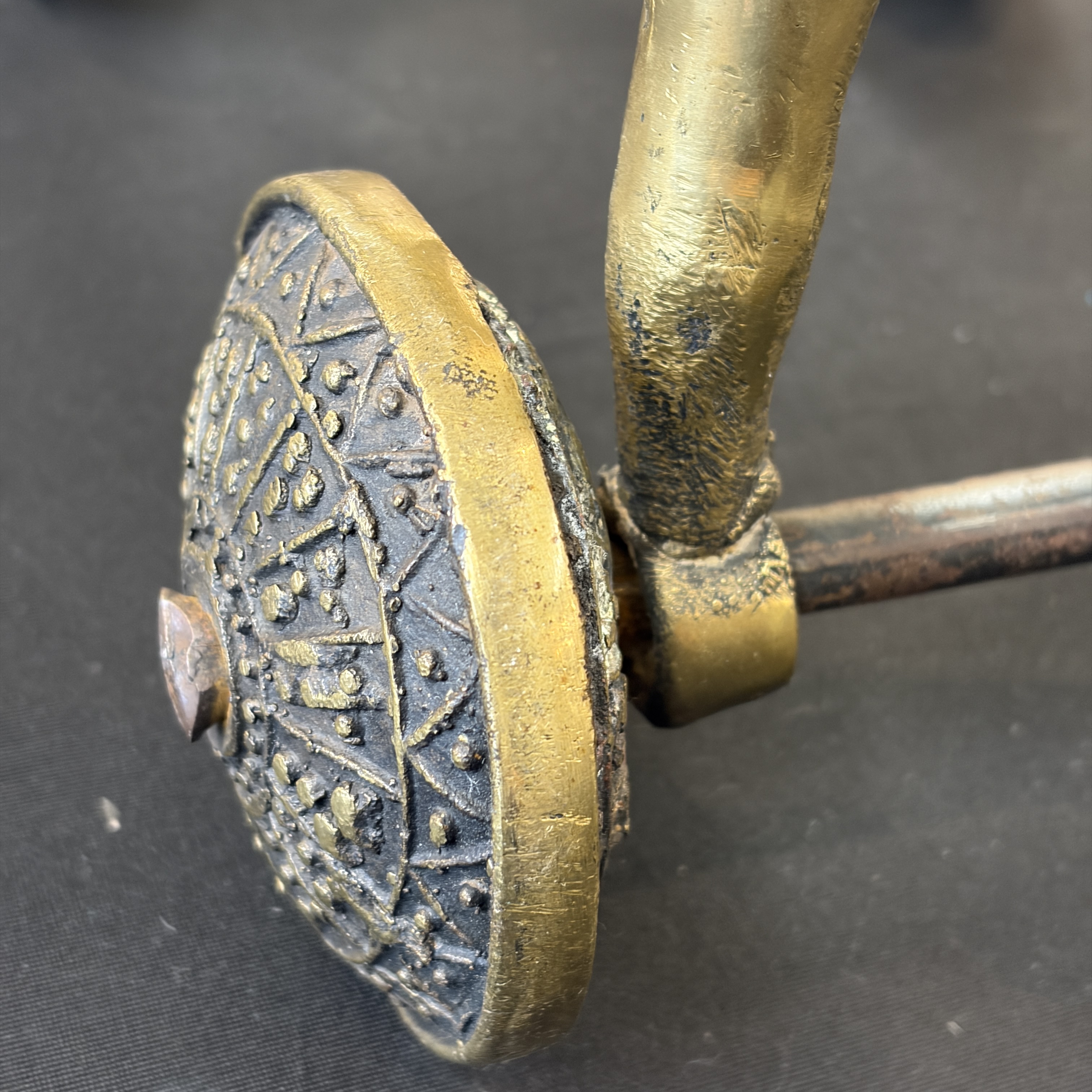 A brass horse on wheels — photo 17
