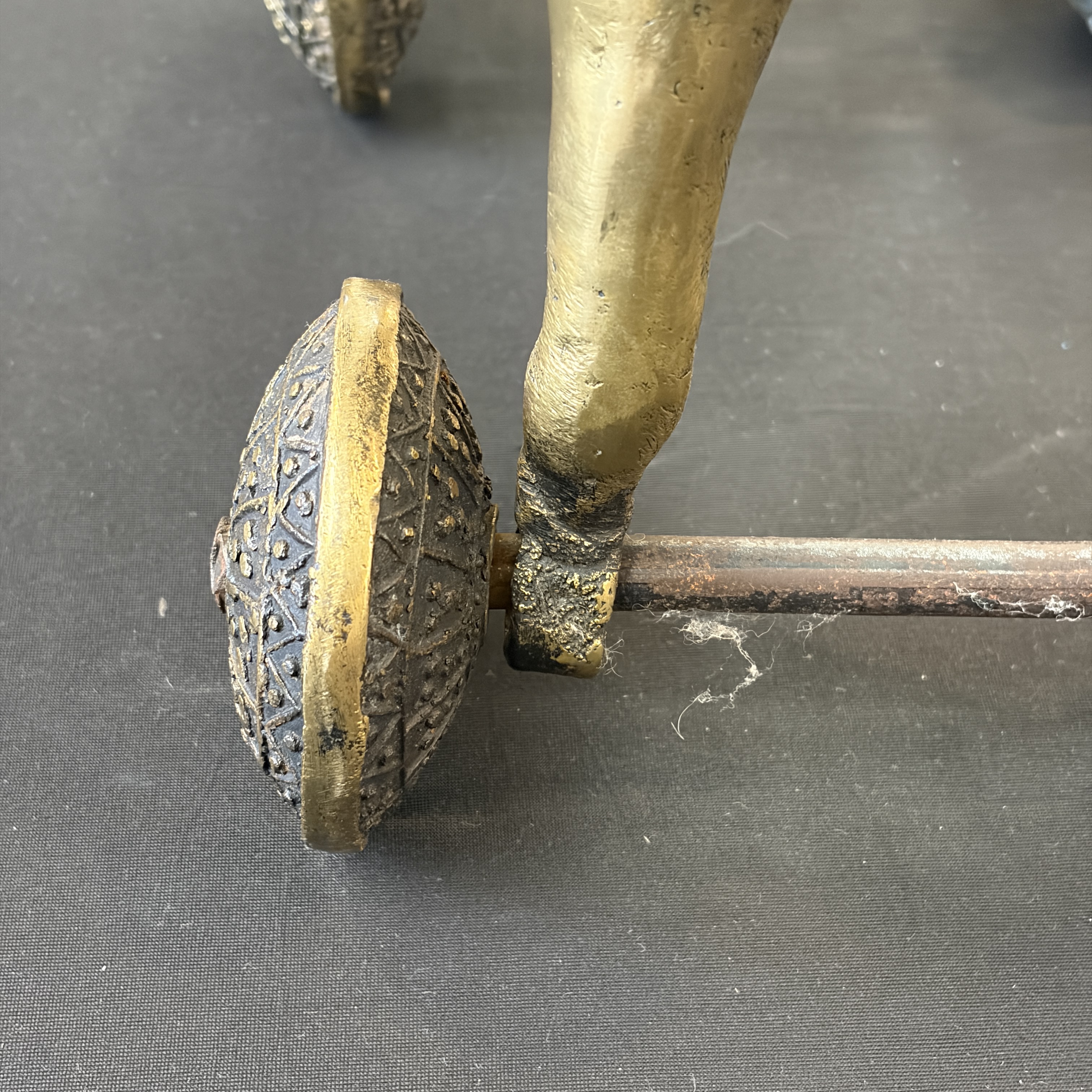 A brass horse on wheels — photo 25