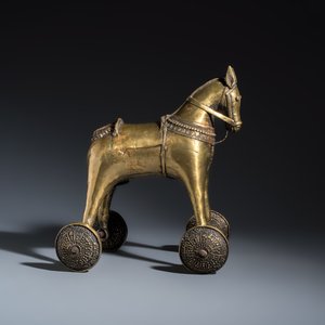 A brass horse on wheels — photo 4