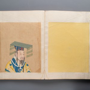 A brocade-bound album of portraits of Chinese emperors, accompanied by biographical texts, 18th C. — photo 9