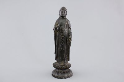 A bronze figure of a Guanyin on lotus flower, Ming Dynasty, 16/17th C