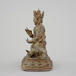 A bronze figure of Samanthabadra, inlaid with semi-precious stones, Ming Dynasty — photo 3