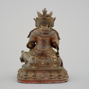 A bronze figure of Samanthabadra, inlaid with semi-precious stones, Ming Dynasty — photo 4