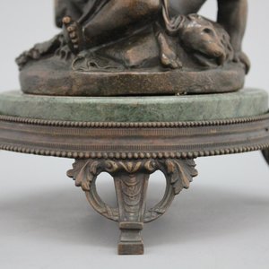 A bronze group depicting the young Bacchus , signed Clodion, 19th C. — photo 1