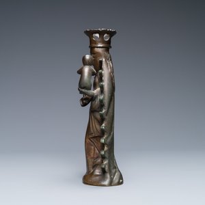 A bronze Madonna with child luster ornament, Flanders, 16th C. — 照片 3