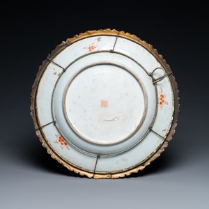 A bronze-mounted clobbered Chinese dish, Kangxi — photo 2
