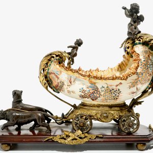 A bronze-mounted Satsuma-style bowl with cherubs, J. Fischer, Budapest, 19th C. — photo 4