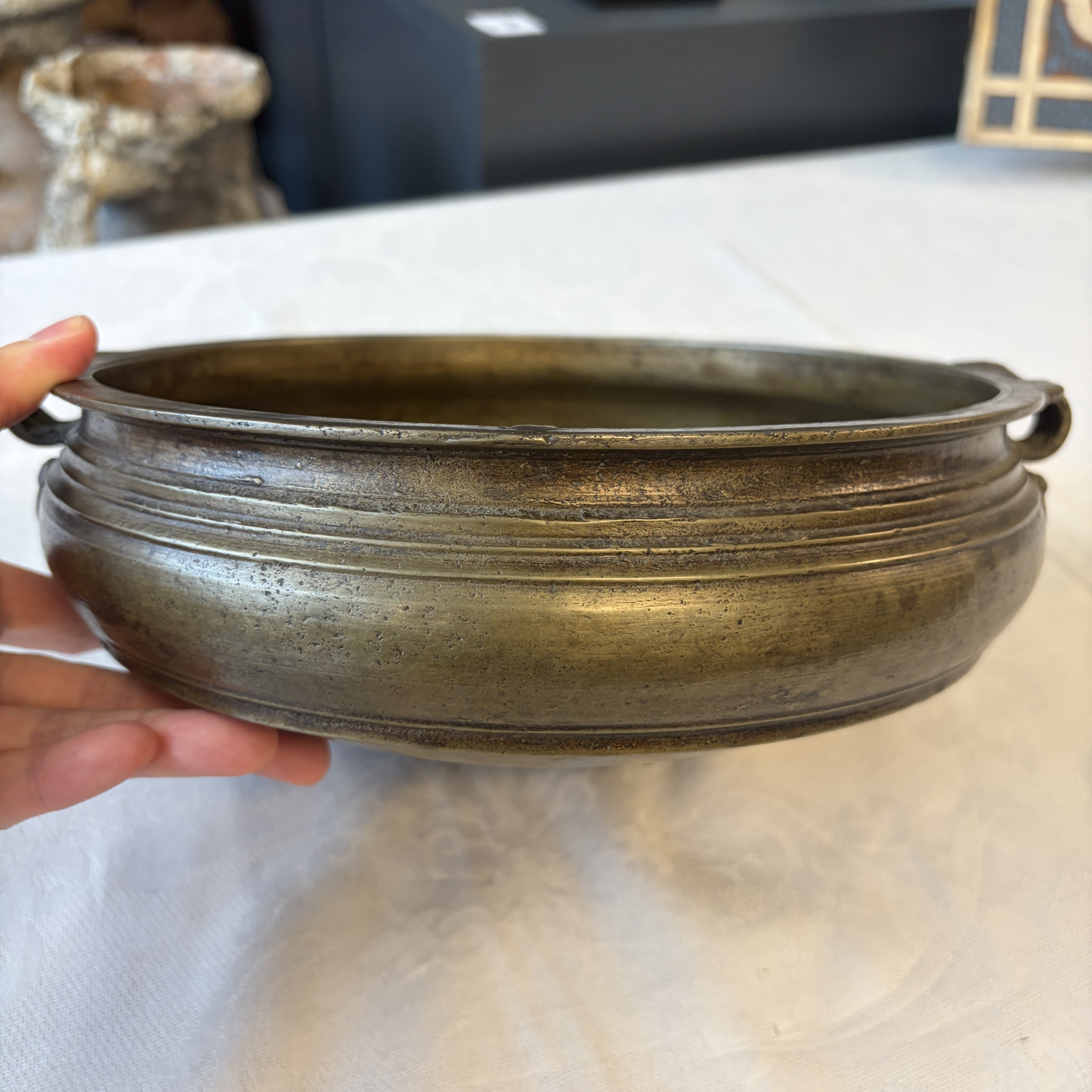 A bronze temple bowl or 'Urli' — photo 17