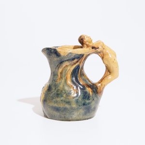 A Bruges art nouveau jug and two figures in Flemish pottery, prob. Vandevoorde workshop, 20th C. — 照片 3