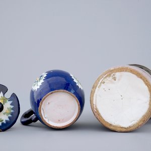 A Brussels faience dish, a beer stein and a mustard jar, 18th C. — 照片 9