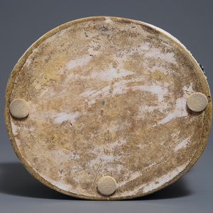 A Brussels faience 'La haie fleurie' rope twist handles basin or cooler, 18th C. — 照片 6