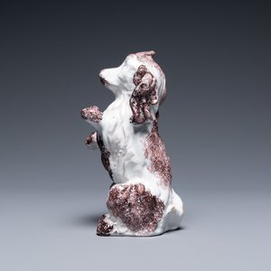 A Brussels faience manganese and white dog, 18th C. — 照片 5