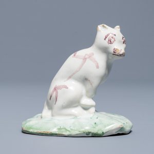 A Brussels faience model of a cat, 18th C. — 照片 2