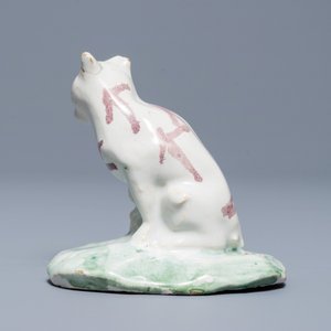 A Brussels faience model of a cat, 18th C. — 照片 4