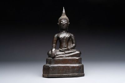 A Burmese bronze Buddha, 17/18th C.