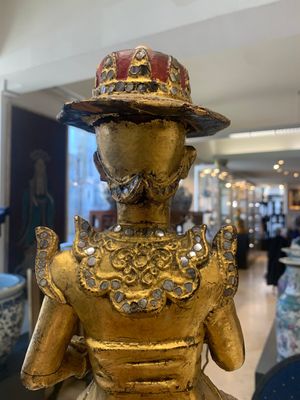 A Burmese gilt-lacquered Nat horse rider, 19/20th C. — photo 12