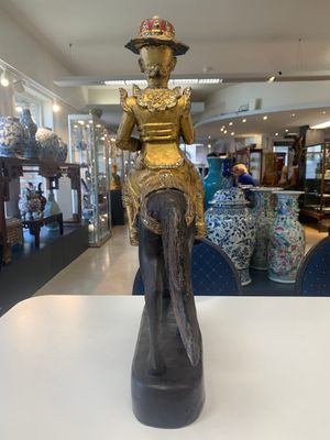 A Burmese gilt-lacquered Nat horse rider, 19/20th C. — photo 2
