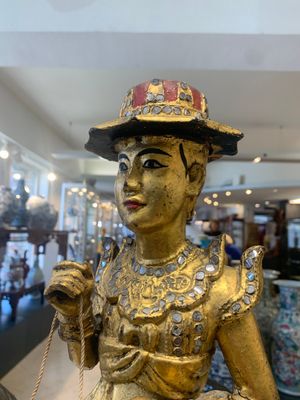 A Burmese gilt-lacquered Nat horse rider, 19/20th C. — photo 7
