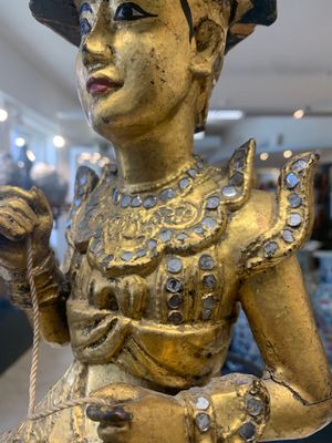 A Burmese gilt-lacquered Nat horse rider, 19/20th C. — photo 8
