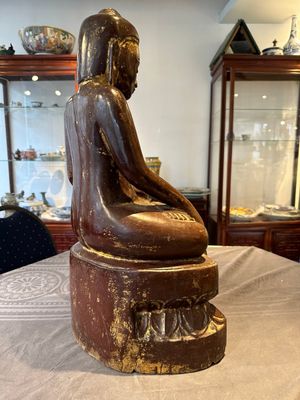 A Burmese lacquered and gilt wooden Buddha, 17/18th C. — 照片 8