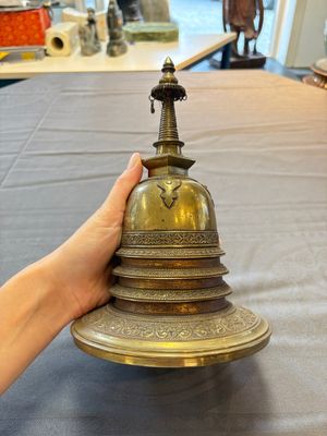 A Burmese reliquary bronze stupa, 19th C. — foto 2
