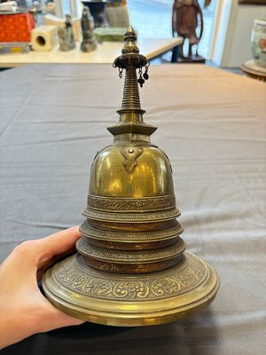 A Burmese reliquary bronze stupa, 19th C. — foto 4