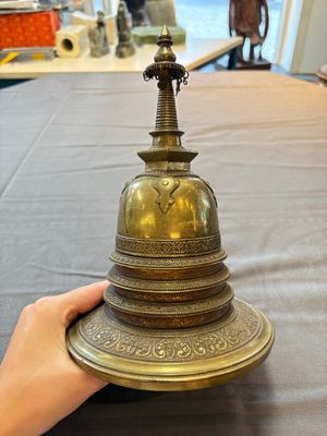 A Burmese reliquary bronze stupa, 19th C. — foto 5