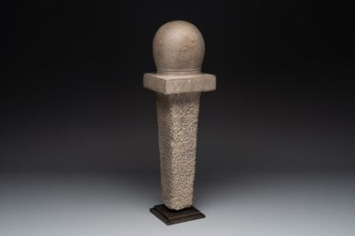 A Cambodian gray sandstone linga, pre-Angkor, 7/8th C.