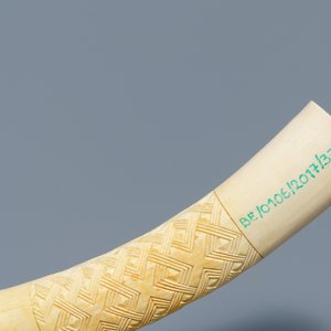 A carved African ivory tusk with ornamental design, Congo, 1st half 20th C. — photo 3