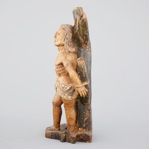 A carved and painted wood group of "Saint Sebastian", 18/19th C. — photo 2