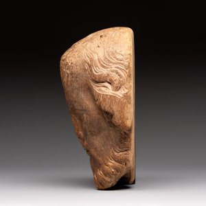 A carved limewood bearded male head, Germany, 18th C. — photo 2