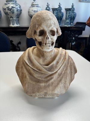 A carved marble 'Vanitas' or 'Memento Mori' bust, Italy, 18th C. — photo 1