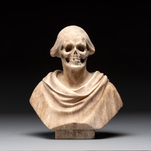 A carved marble 'Vanitas' or 'Memento Mori' bust, Italy, 18th C. — photo 1