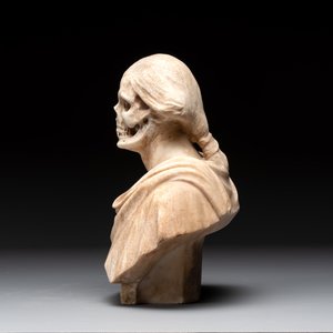 A carved marble 'Vanitas' or 'Memento Mori' bust, Italy, 18th C. — photo 2