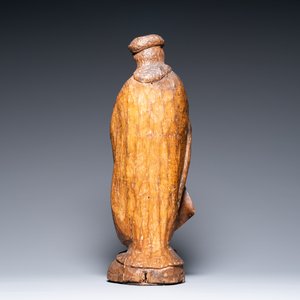 A carved oak Saint Roch, Workshop of the Master of Osnabrück, Westphalia, Germany, 1st quarter 16th C. — 照片 4