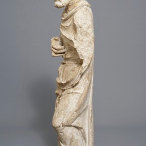 A carved stone figure of Saint Peter standing, prob. France, 16th C. — photo 5