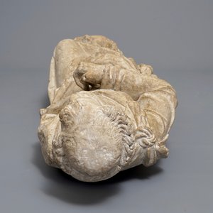 A carved stone figure of Saint Peter standing, prob. France, 16th C. — photo 6