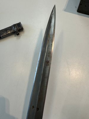 A Caucasian walrus bone-hilted kindjal with niello silver mounts, 19th C. — 照片 13