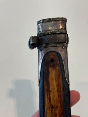 A Caucasian walrus bone-hilted kindjal with niello silver mounts, 19th C. — 照片 17