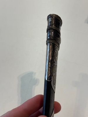 A Caucasian walrus bone-hilted kindjal with niello silver mounts, 19th C. — 照片 20