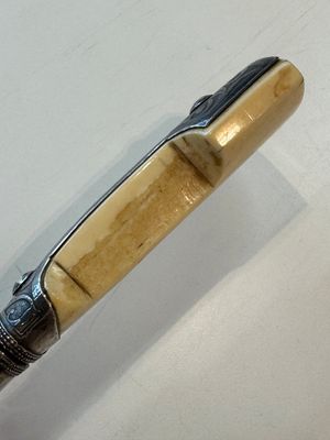 A Caucasian walrus bone-hilted kindjal with niello silver mounts, 19th C. — 照片 5