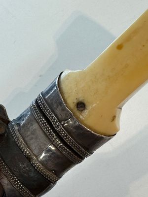 A Caucasian walrus bone-hilted kindjal with niello silver mounts, 19th C. — 照片 7